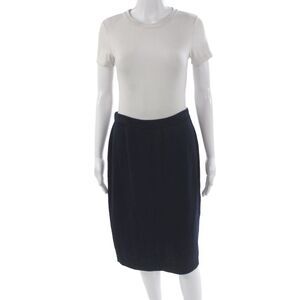 St. John Evening By Marie Gray Womens Blue Pencil Skirt Knee Length Size 10